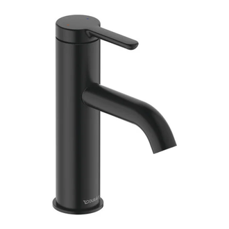 Смеситель для раковины Duravit C.1 (цвет - чёрный матовый), без донного клапана (C11020002046) фото 1 Aquada.com.ua