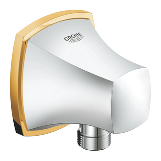 Шланговое подсоединение Grohe Grandera (цвет - хром/золото) (27970IG0) фото 1 Aquada.com.ua