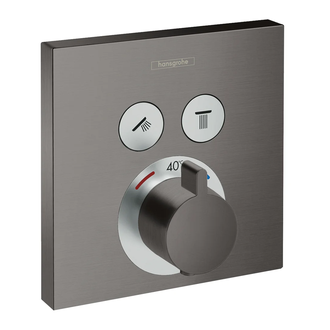 Термостат для ванны на 2 потребителя Hansgrohe ShowerSelect (цвет - чёрный матовый хром) (15763340) фото 1 Aquada.com.ua