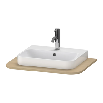 Консоль с 1 одним вырезом Duravit Happy D.2 Plus 65 х 48 см, дуб средиземноморский (HP031B07171) фото 1 Aquada.com.ua