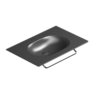 Раковина подвесная Catalano Horizon 75 х 50 см, Satin black (175HZNS) фото 1 Aquada.com.ua