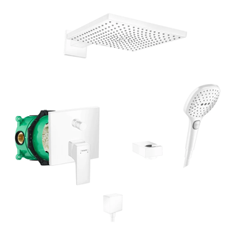 Душевая система скрытого монтажа Hansgrohe (цвет - белый матовый) (32545700+01800180+26520700+28387700+26455700+28276700+26238700) фото 1 Aquada.com.ua