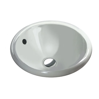 Встраиваемая раковина Duravit Architec d=47 см, с переливом (0468470000) фото 1 Aquada.com.ua