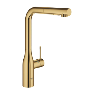 Змішувач для кухні Grohe Essence одноважільний з висувною лійкою, cool sunrise (30504GL0)