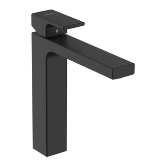Смеситель для раковины высокий Hansgrohe Vernis Shape (цвет - чёрный матовый), с донным клапаном (71562670) фото 1 Aquada.com.ua