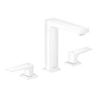 Смеситель для раковины Hansgrohe Metropol (цвет - белый матовый), с донным клапаном Push-Open (32515700) фото 1 Aquada.com.ua