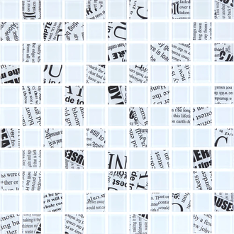 КОТТО КЕРАМІКА Мозаїка скляна GMP 0425013 С2 print 12/white mat 300x300 (кубик 2,5х2,5) Кераміка Лео УКРАЇНА