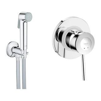 Grohe BauClassic Гигиенический душ со скрытым смесителем, хром (UA2904800S)