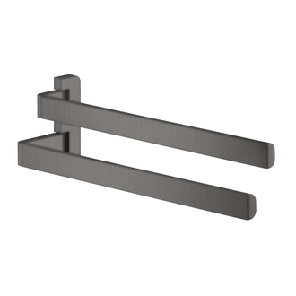 Двойной полотенцедержатель 409 мм Axor Universal Accessories, матовый чёрный хром (42821340) фото 1 Aquada.com.ua