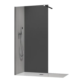 KOER SR SP01-90x200-TR-01 Душевая перегородка, хром (KR5392)