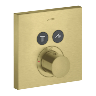 Термостат на 2 потребителя, скрытого монтажа Axor ShowerSelect (цвет - матовая латунь) (36715950) фото 1 Aquada.com.ua