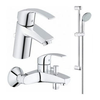 GROHE Набір змішувачів Eurosmart 3 в 1, для ванни і душа (123238S) (123238S) фото 1 Aquada.com.ua
