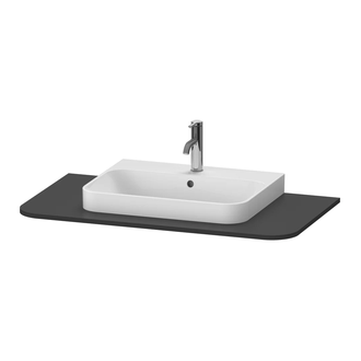 Консоль с 1 одним вырезом Duravit Happy D.2 Plus 100 х 55 см, графит суперматовый (HP031E08080) фото 1 Aquada.com.ua