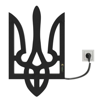 Сушарка для рушників KOSSER Тризуб 600х360 EL тайм. чорний (РТ01EL)