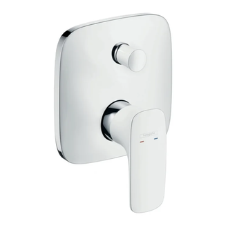 Смеситель для ванны, однорычажный Hansgrohe PuraVida (цвет - хром/белый) (15447400) фото 1 Aquada.com.ua