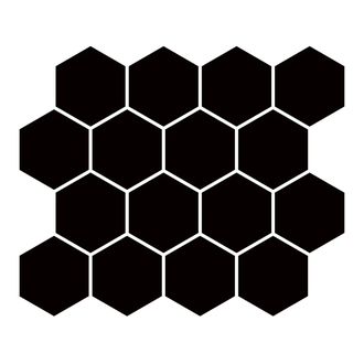 Мозаїка пресована Універсальна Nero Hexagon 22x25,5 код 1917 Ceramika Paradyz (M-P-220X255-1-UNIW.NEHE)