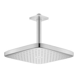 Верхний душ с потолочным душевым кронштейном Grohe Tempesta 250 х 250 мм Cube (цвет - хром) (26688000) фото 1 Aquada.com.ua