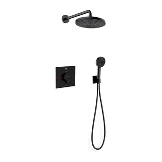 Душова система прихованого монтажу Hansgrohe Pulsify Ø260 мм із термостатом ShowerSelect Comfort E (колір - чорний матовий)  1557224140670