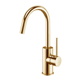 Змішувач для умивальника Paffoni Light без донного клапана Honey Gold (LIG078HG)