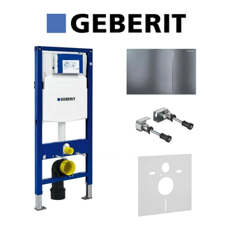 Инсталляция Geberit Duofix (3-в-1) в комплекте с клавишей Sigma 70, нержавеющая сталь (111.300.00.5+156.050.00.1+111.815.00.1+115.620.FW.1) фото 1 Aquada.com.ua