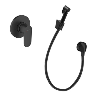 Комплект гігієнічного душу Hansgrohe Vernis Blend з лійкою Noken Round, Matt Black (20220001)