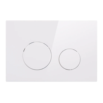 Qtap Nest Панель смыва для унитаза, белая (QT0111M11110W)