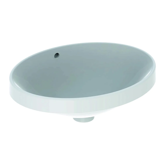 GEBERIT VARIFORM умывальник встраиваемый, овальной формы, 50*40см, с переливом, глазурованный снизу (500.709.01.2) фото 1 Aquada.com.ua