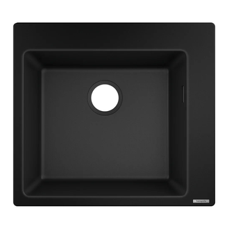 Встраиваемая кухонная мойка Hansgrohe S51 S510-F450 (цвет - чёрный графит) 450 (43312170) фото 1 Aquada.com.ua