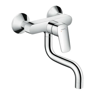Смеситель для кухни, однорычажный, настенный Hansgrohe Logis (цвет - хром) (71836000) фото 1 Aquada.com.ua