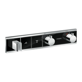 HANSGROHE Термостат для душа, на 2 потребителя хром/чёрный RainSelect (15355600) фото 1 Aquada.com.ua
