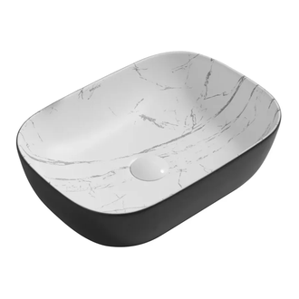 MIXXUS PREMIUM DIVERSE-0112 Раковина накладная, черный мрамор (MP6541)