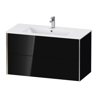 Тумба подвесная под раковину Duravit XViu 101 x 48 см, чёрный глянцевый (XV41270B140) фото 1 Aquada.com.ua