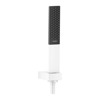 Душевой гарнитур Hansgrohe Rainfinity (цвет - белый матовый/чёрный), 1 вид струи (26856700) фото 1 Aquada.com.ua
