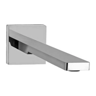 Излив 205 мм Paffoni Tilt (цвет - сталь) (ZBOC121ST)