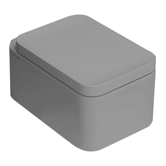Унитаз подвесной Goclean® (безободковый) Flaminia Nile c сиденьем Soft Close, цвет - Grigio Lava (NL118G+NLCW03 Grigio Lava)