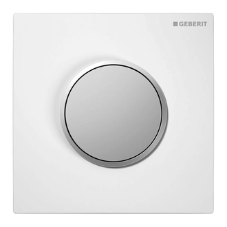 Кнопка для писсуара Geberit Sigma 10 (пластик белый глянцевый/хром матовый) 116.015.KL.1