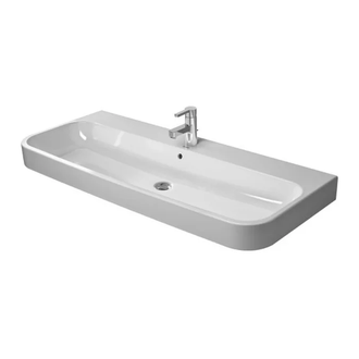 Раковина Duravit Happy D.2 120х50,5,см (с 3 отв. под смеситель) (2318120030) фото 1 Aquada.com.ua
