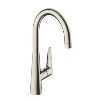 Смеситель для кухни, однорыажный Hansgrohe Talis S (цвет - сталь) (72810800) фото 1 Aquada.com.ua