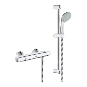 Смеситель для душа Grohe Grohtherm DN 15 (цвет - хром) с душевым гарнитуром (34151003) фото 1 Aquada.com.ua