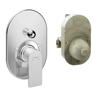 Смеситель для ванны Hansgrohe Rebris E (цвет - хром), в комплекте со встраиваемой частью 72458000