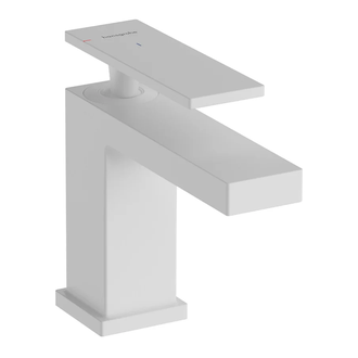 Змішувач для раковини 80 CoolStart EcoSmart+ Hansgrohe Tecturis E (колір - білий матовий), без донного клапана 73001700