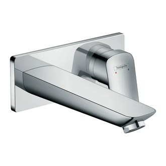 HANSGROHE Смеситель для раковины, однорычажный, настенный, скрыт. монтаж, хром Logis (71220000) фото 1 Aquada.com.ua