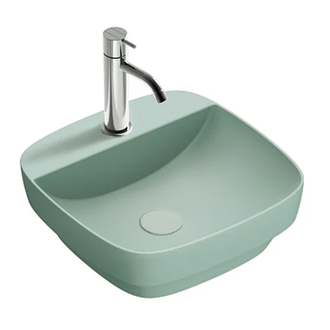 Раковина полувстраиваемая Catalano Green Lux Сolori 42 х 42 х h14 см, цвет - зелёный матовый 142GRLXNVS