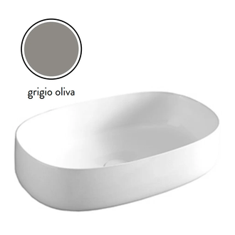 Умивальник на стільницю ArtCeram Cognac 55х35, grigio oliva (COL003 15; 00)