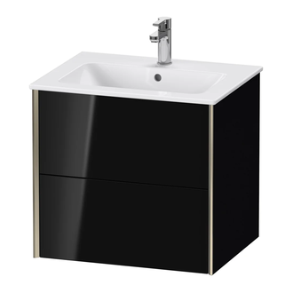 Тумба подвесная под раковину Duravit XViu 61 x 48 см, чёрный глянцевый (XV41250B140) фото 1 Aquada.com.ua