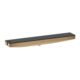 Настенный держатель Porter 500 с полкой левый Hansgrohe Porter E (цвет - шлифованная бронза) 26843140