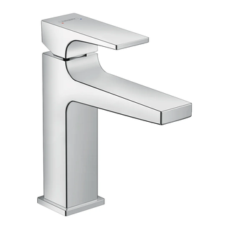 HANSGROHE Смеситель для раковины однорычажный 110, со сливным гарнитуром push-open, хром Metropol (32507000) фото 1 Aquada.com.ua