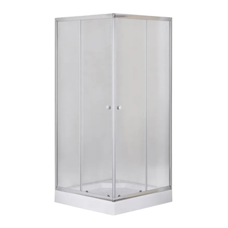 Душова кабіна з низьким піддоном Mixxus CUBIC SCT01-100x100x195-FB CHROME матове скло 4мм (MI6904)