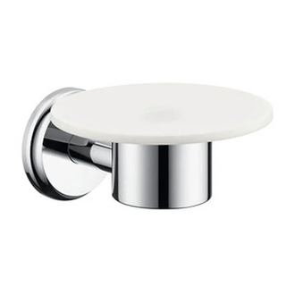 Мыльница Hansgrohe Logis Classic (цвет - хром, керамика белая) (41615000) фото 1 Aquada.com.ua