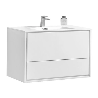 Тумба с раковиной Devit Fly 906 x 470 x 580 мм, белый глянцевый (0023120W) фото 1 Aquada.com.ua